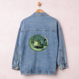 Boxfish - so Cute! Photograhic Design of Cowfish | Denim Jacket