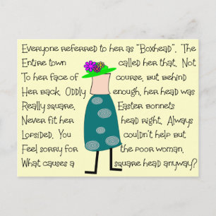 "Boxhead" Story Art gifts Postcard