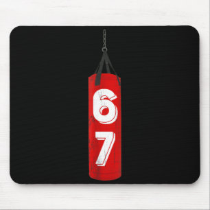 Boxing 6 7 Six Seven Funny MMA Gym Design Mouse Mat