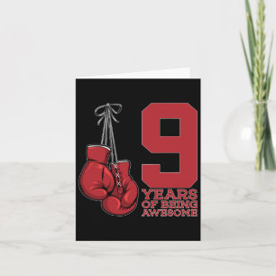 Boxing 9 Years Of Being Awesome Boxer 9th Birthday Card