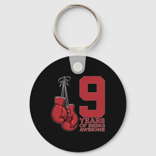Boxing 9 Years Of Being Awesome Boxer 9th Birthday Key Ring