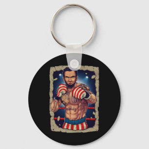 Boxing Abe Lincoln 4th Of July Shirt Abe Lincoln J Key Ring
