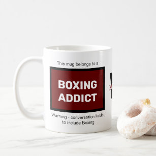 Boxing Addict Add Your Name Monogram Initial Coffee Mug