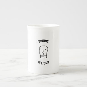 Boxing all day bone china mug