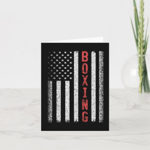 Boxing American Flag 4th Of July Cool Boxer Novelt Card