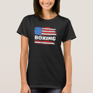 Boxing American Flag Patriotic Boxer Coach Fighter T-Shirt