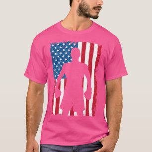 Boxing American Flag Sports Usa Boxer T-Shirt