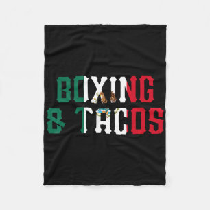 Boxing And Tacos Funny Mexico 1 Fleece Blanket