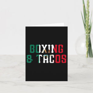 Boxing And Tacos Funny Mexico 2 Card