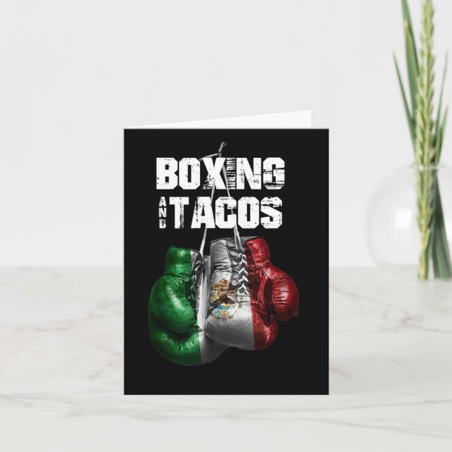 Boxing And Tacos Funny Mexico  Card (Front)
