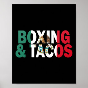 Boxing And Tacos Funny Mexico Poster