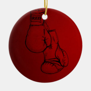 Boxing art straight to the Punch. Ceramic Tree Decoration