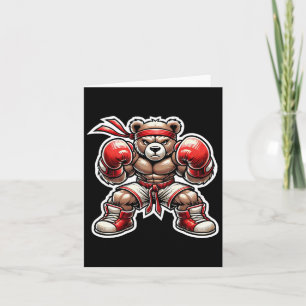 Boxing Bear Martial Arts Street Grizzly Muay Thai  Card