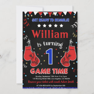 Boxing Birthday Party Invitation Box Sport