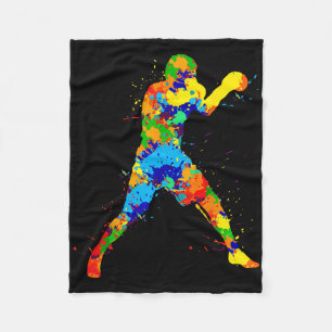 Boxing Boxer Boys Kids Men Fleece Blanket