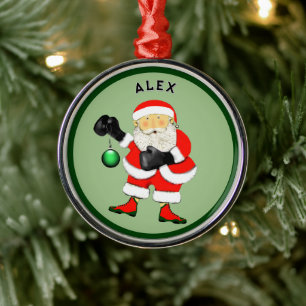 Boxing Boxer Christmas Collectable Metal Tree Decoration