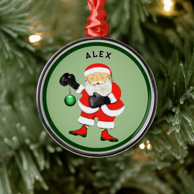Boxing Boxer Christmas Collectable Metal Tree Decoration (Tree)