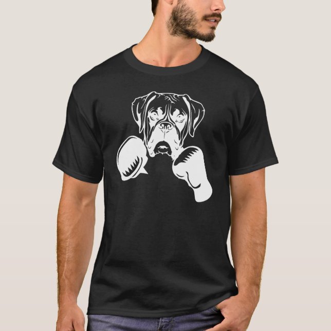 boxing Boxer dog Boxer dog mom Boxer dog dad T-Shirt (Front)