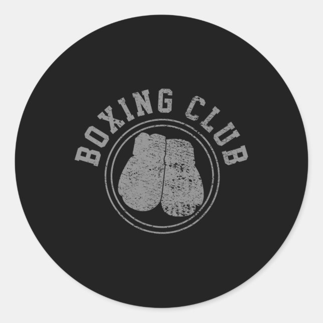 Boxing Boxer Fighter  Classic Round Sticker (Front)