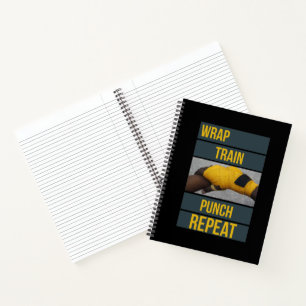 Boxing Boxer Training Quote Wrap Train Punch Notebook