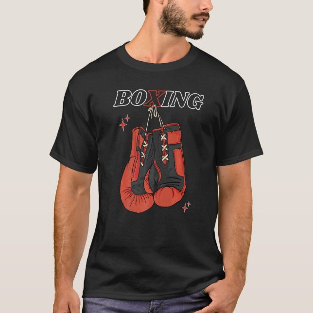 Boxing Boxing gloves hanging from the letter X T-Shirt (Front)