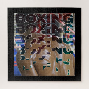 Boxing Broken Word Art for Boxer Fighter Jigsaw Puzzle