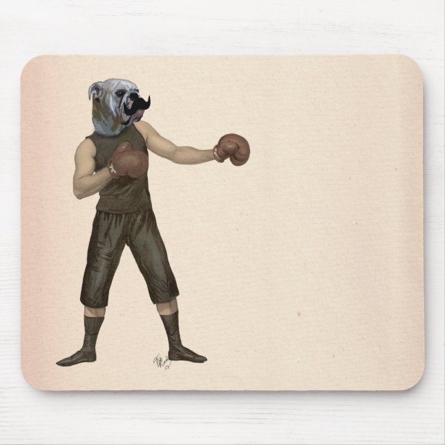 Boxing Bulldog Full 2 Mouse Mat (Front)