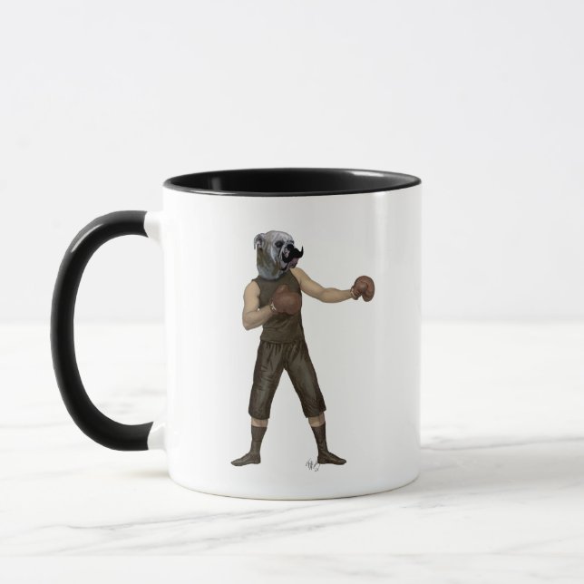Boxing Bulldog Full 2 Mug (Left)