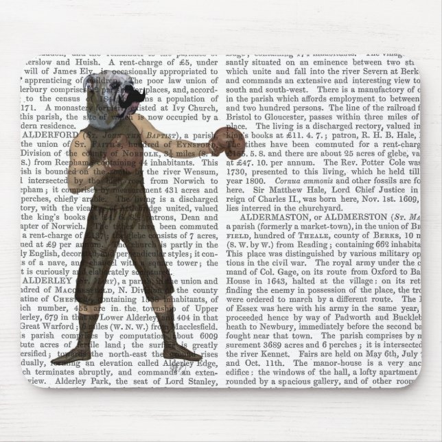 Boxing Bulldog Full Mouse Mat (Front)