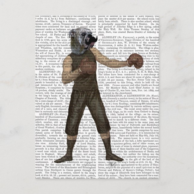 Boxing Bulldog Full Postcard (Front)