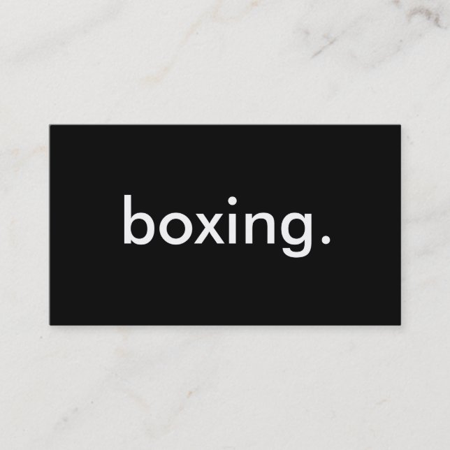 boxing. business card (Front)