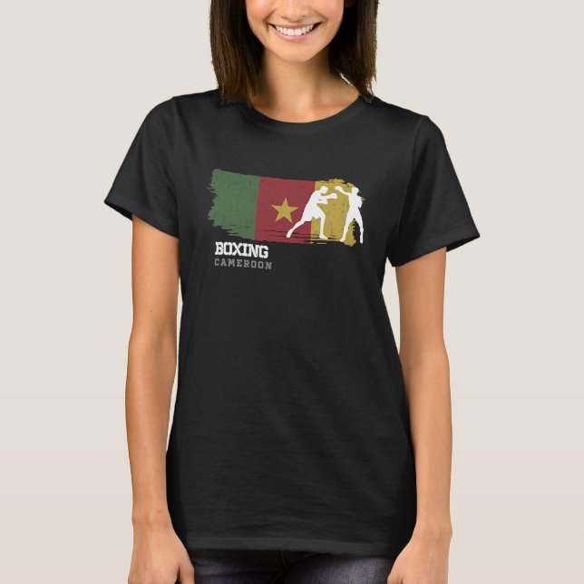 Boxing Cameroon Combat Sports Fighter Boxing T-Shirt (Front)