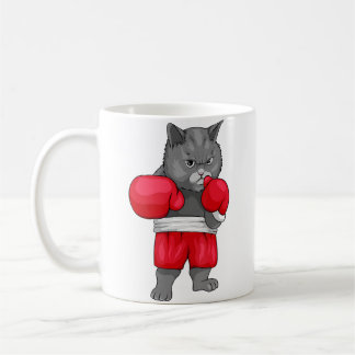 Boxing Cat For A Boxer And Cat Lover Coffee Mug