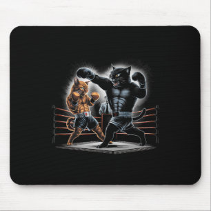 Boxing Cats Kitty Boxing Lovers Graphic Design  Mouse Mat