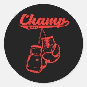 Boxing Champ Boxing Classic Round Sticker