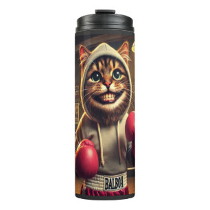 Boxing Champ? - Cat with boxing gloves Thermal Tumbler