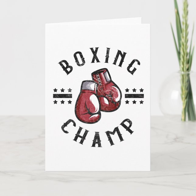 Boxing Champ Martial Arts Boxing Fighter Boxer Card (Front)