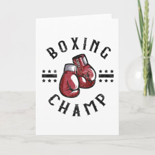 Boxing Champ Martial Arts Boxing Fighter Boxer Card