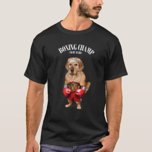 Boxing Champion Golden Retriever Dog Fighter T-Shirt