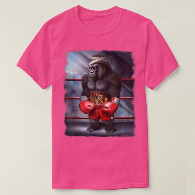 Boxing Champion Gorilla Fighter  T-Shirt (Design Front)