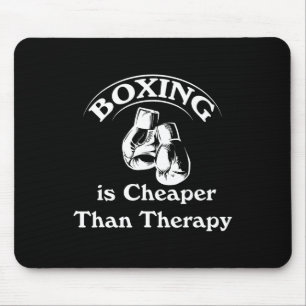 Boxing Cheaper Than Therapy Boxing Gloves Funny Sh Mouse Mat