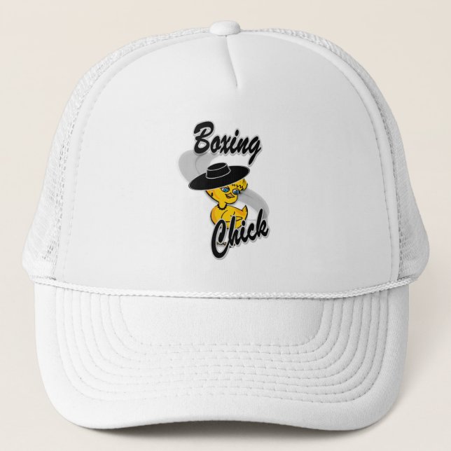 Boxing Chick #4 Trucker Hat (Front)