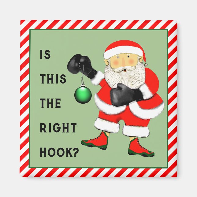 Boxing Christmas Holiday Gift Magnet (Front)