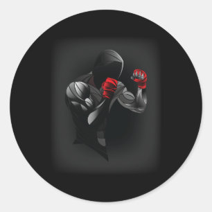 Boxing  classic round sticker