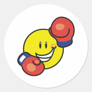 Boxing Classic Round Sticker