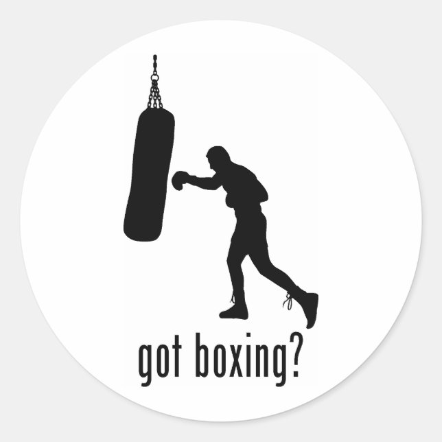 Boxing Classic Round Sticker (Front)