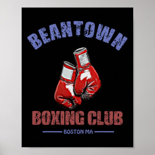 Boxing Club Beantown Boston Ma- Gloves Design  Poster