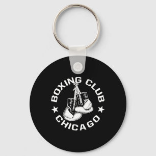Boxing Club Chicago Gloves Graphic For A Boxing Lo Key Ring