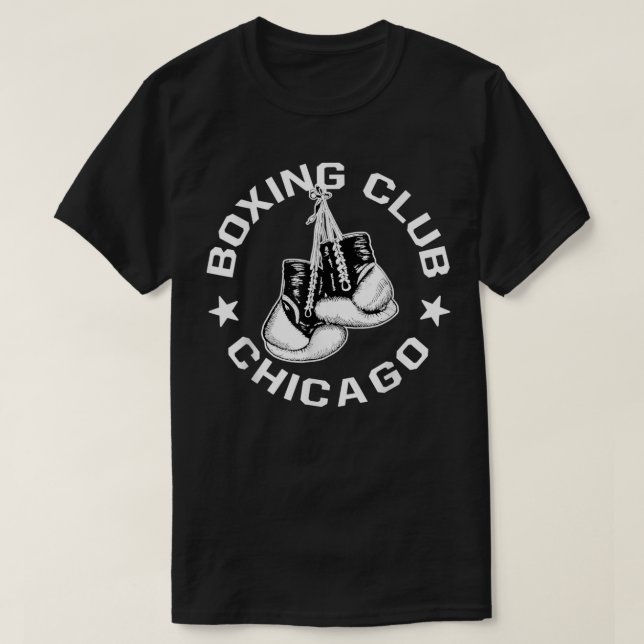 Boxing Club Chicago Gloves Graphic for a Boxing Lo T-Shirt (Design Front)