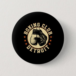 Boxing Club Detroit Gloves Graphic For A Boxing Lo 6 Cm Round Badge